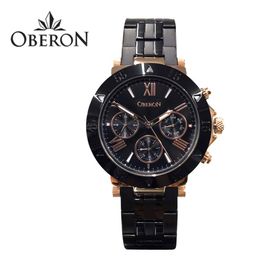[OBERON] OB-913 RGBK  _ Fashion Business Mens Watches with Stainless Steel, Waterproof, Chronograph Quartz Watch for Men, Auto Date